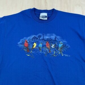 Endless Designs T-Shirt Mens L Blue Bird Graphic Farmhouse 90s Nature Core Tee